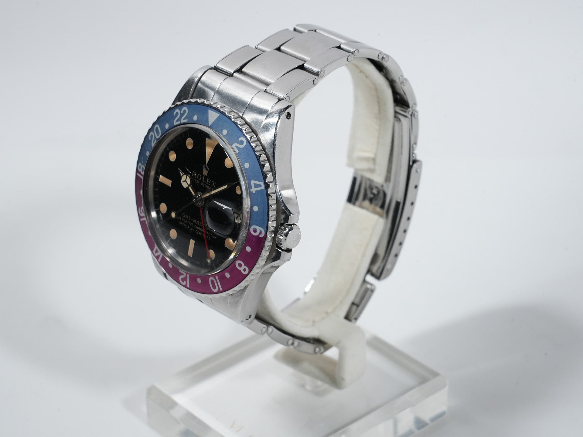 ロレックス GMTマスター Ref.1675 ステンレススチール ブラック文字盤 オイスターブレスレット 中古 inr48cp2