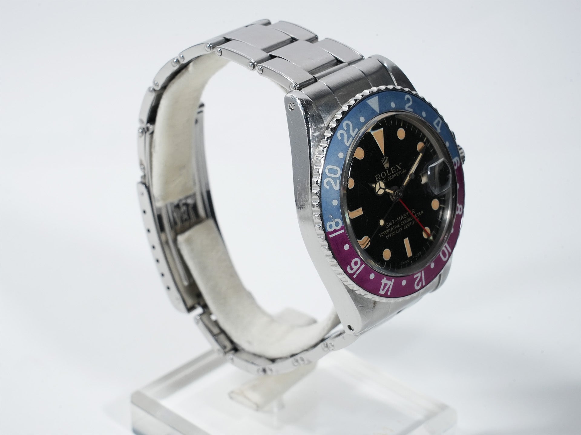 ロレックス GMTマスター Ref.1675 ステンレススチール ブラック文字盤 オイスターブレスレット 中古 inr48cp2