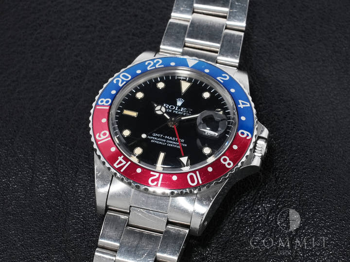 Rolex GMT Master Ref. 16750, stainless steel, black dial, Oyster bracelet, pre-owned (ep244ax3)