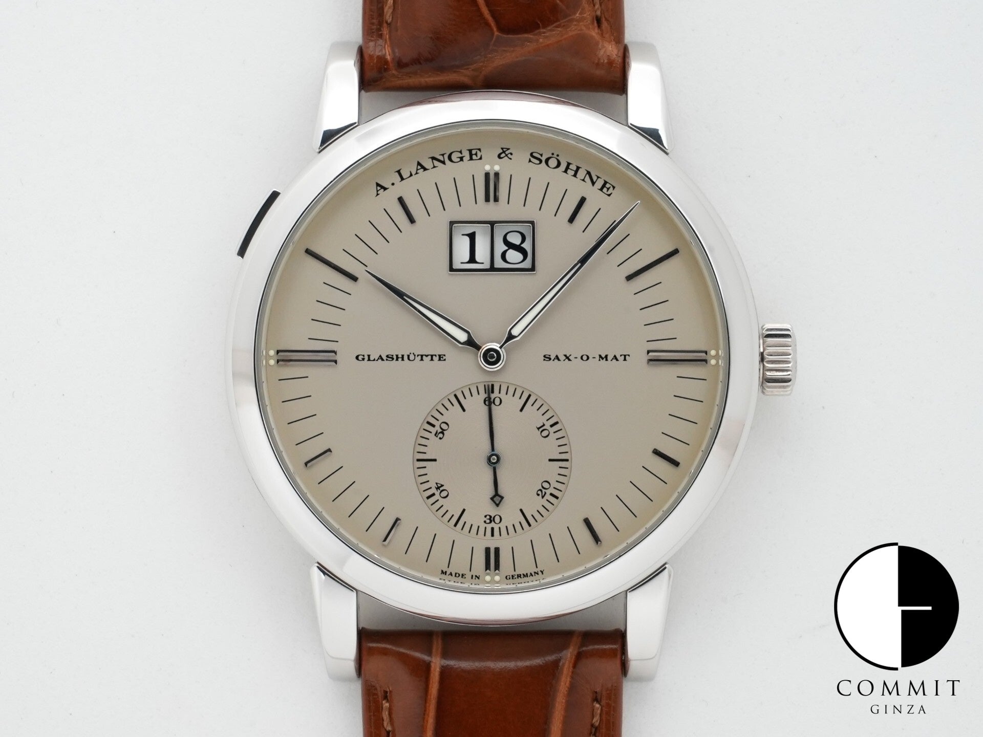 A. Lange &amp; Söhne Grand LangeMatic Ref. 309.025 Platinum Silver Dial, Pre-owned (y7cduxzz)