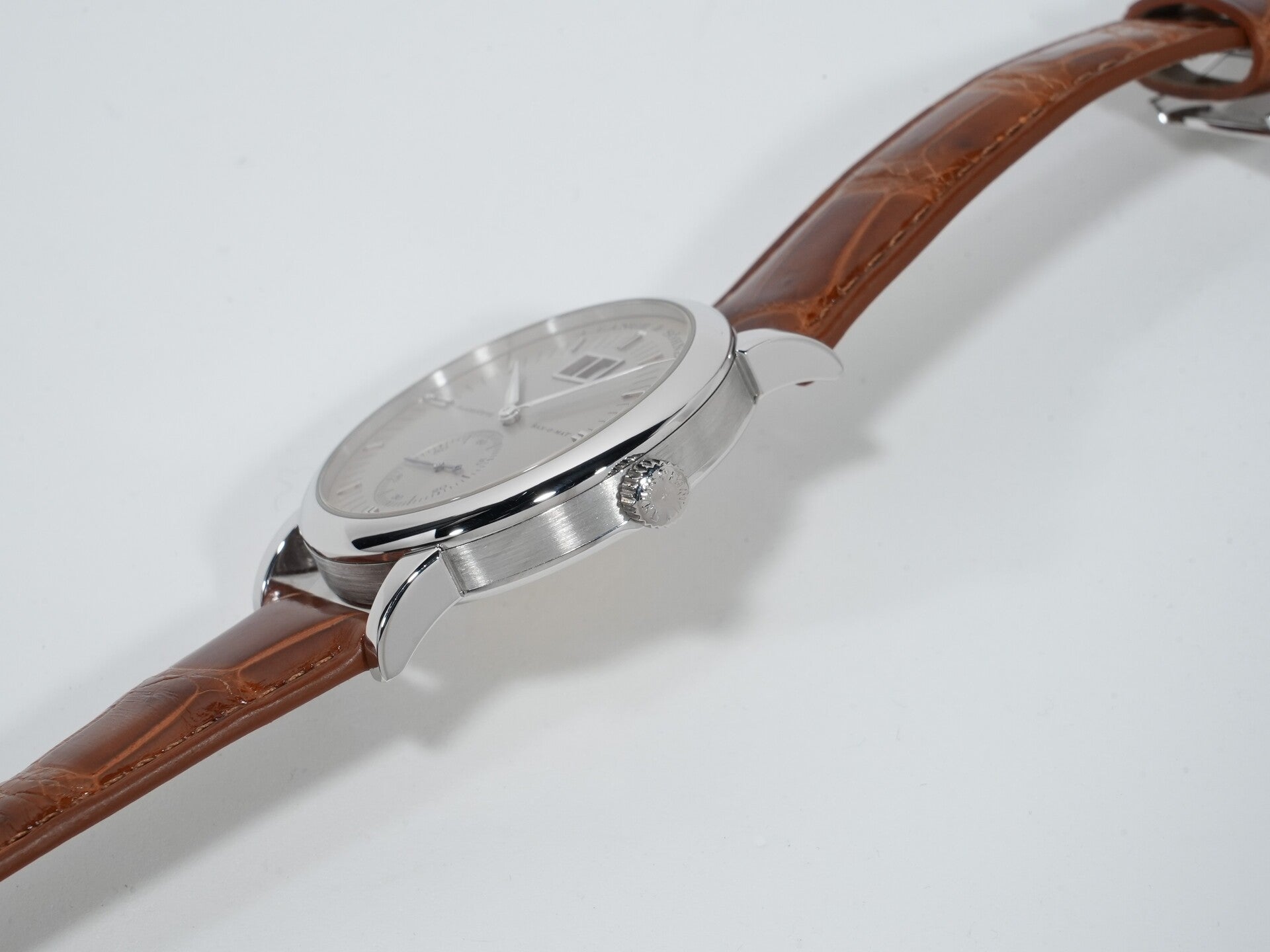 A. Lange &amp; Söhne Grand LangeMatic Ref. 309.025 Platinum Silver Dial, Pre-owned (y7cduxzz)