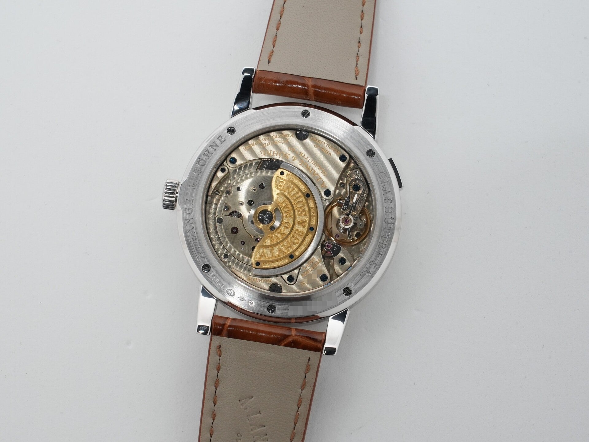 A. Lange &amp; Söhne Grand LangeMatic Ref. 309.025 Platinum Silver Dial, Pre-owned (y7cduxzz)