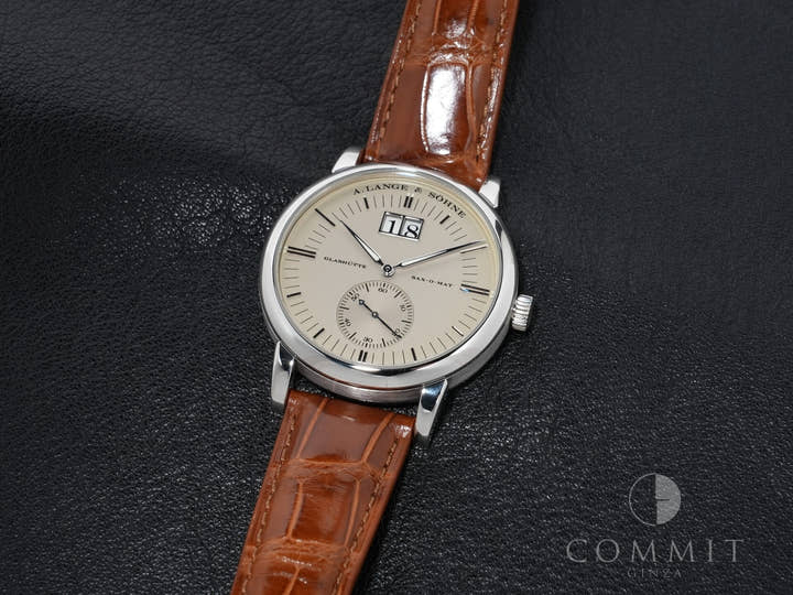 A. Lange &amp; Söhne Grand LangeMatic Ref. 309.025 Platinum Silver Dial, Pre-owned (y7cduxzz)