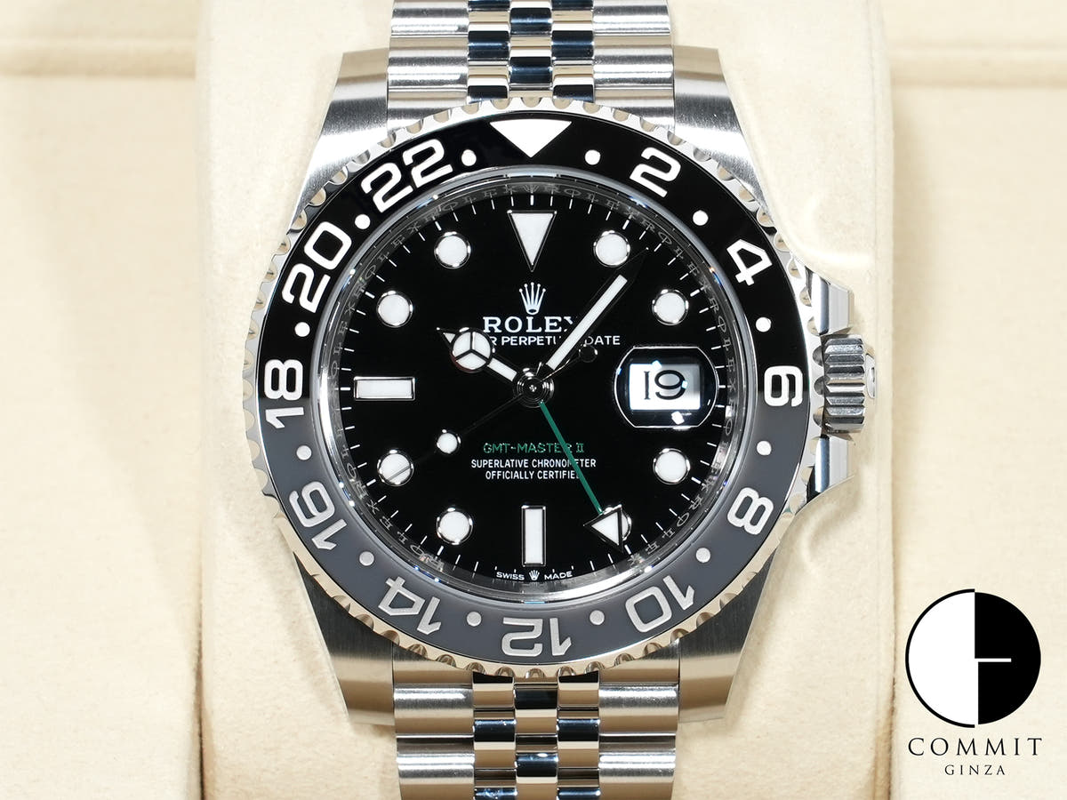 ロレックス GMTマスターII Ref.126710GRNR ステンレススチール ブラック文字盤 ジュビリーブレスレット 未使用 8tmhstxe