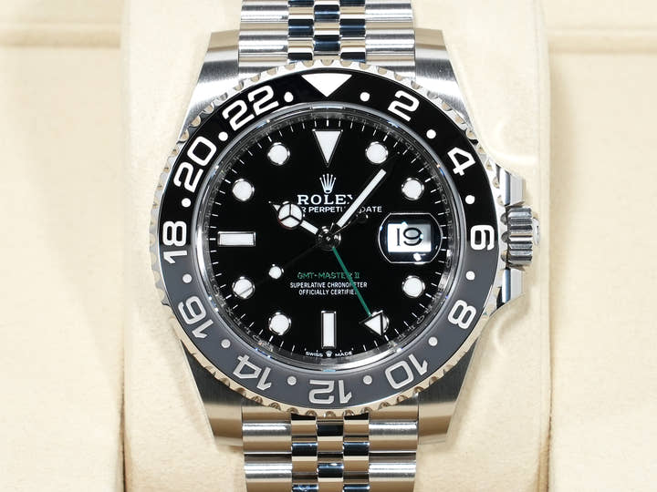 ロレックス GMTマスターII Ref.126710GRNR ステンレススチール ブラック文字盤 ジュビリーブレスレット 未使用 8tmhstxe