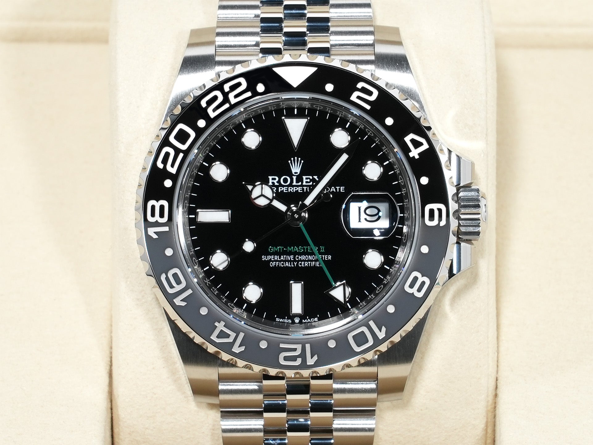 ロレックス GMTマスターII Ref.126710GRNR ステンレススチール ブラック文字盤 ジュビリーブレスレット 未使用 8tmhstxe