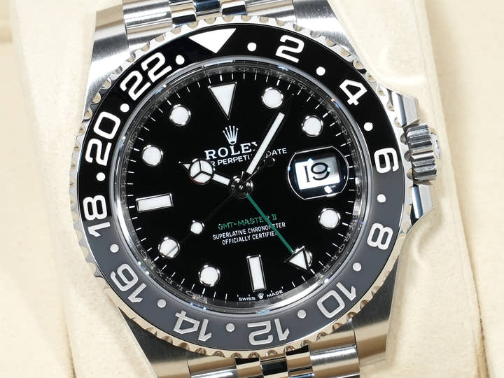 ロレックス GMTマスターII Ref.126710GRNR ステンレススチール ブラック文字盤 ジュビリーブレスレット 未使用 8tmhstxe