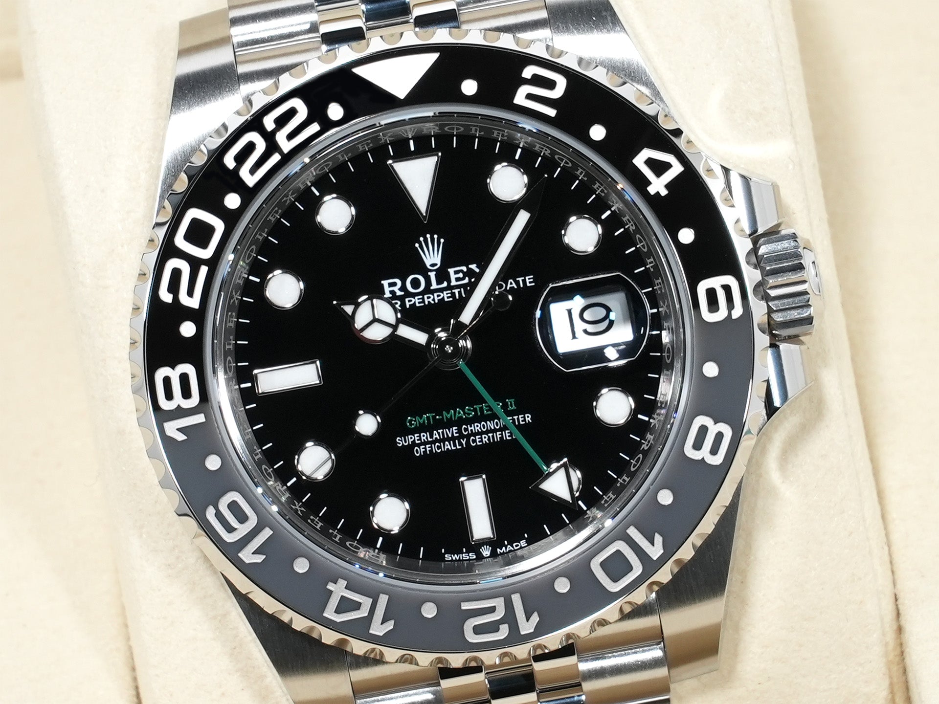 ロレックス GMTマスターII Ref.126710GRNR ステンレススチール ブラック文字盤 ジュビリーブレスレット 未使用 8tmhstxe