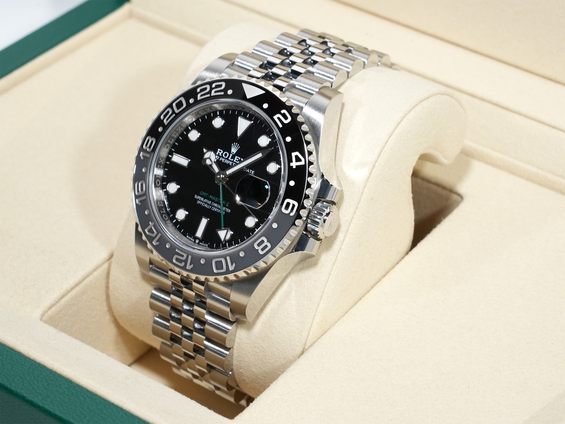 ロレックス GMTマスターII Ref.126710GRNR ステンレススチール ブラック文字盤 ジュビリーブレスレット 未使用 8tmhstxe