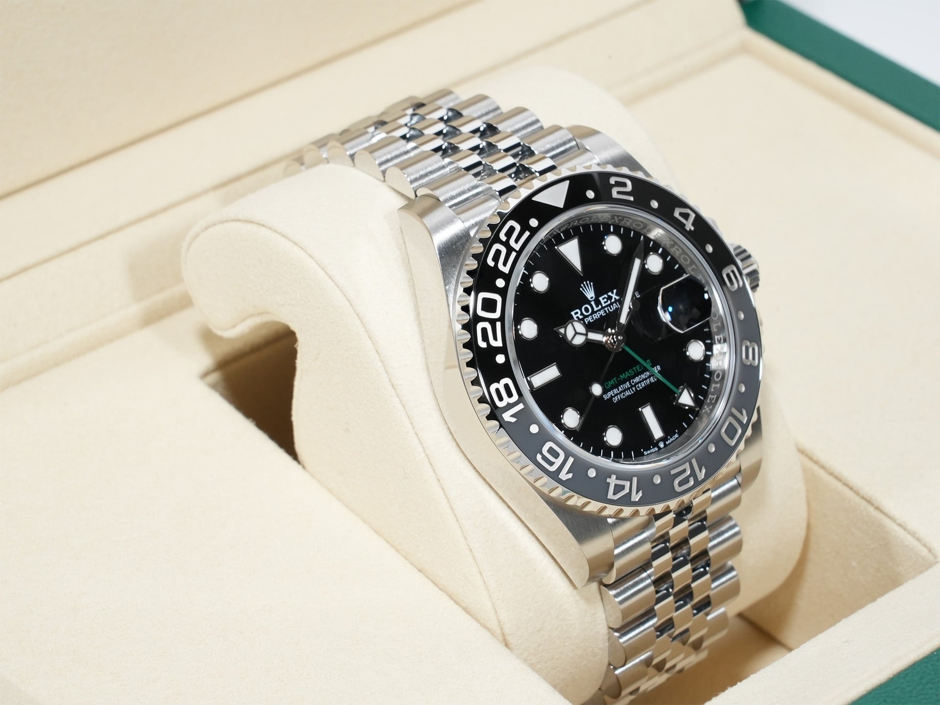 ロレックス GMTマスターII Ref.126710GRNR ステンレススチール ブラック文字盤 ジュビリーブレスレット 未使用 8tmhstxe