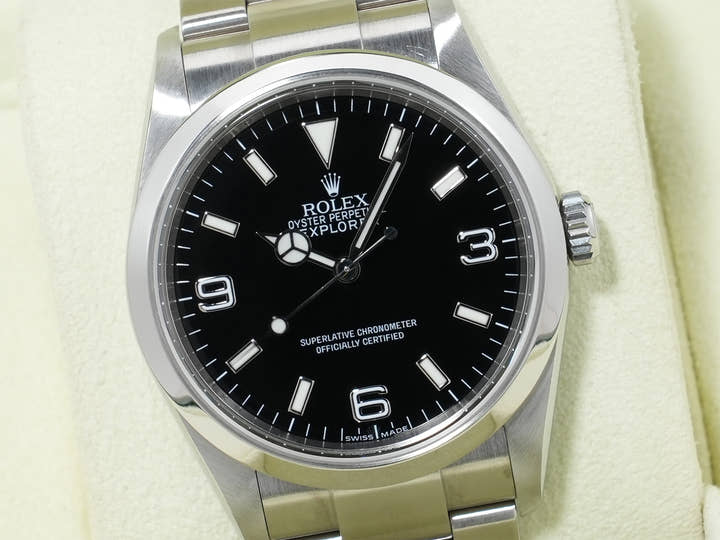 ロレックス エクスプローラーI Ref.114270 ステンレススチール ブラック文字盤 オイスターブレスレット 美品 gzqpka7d