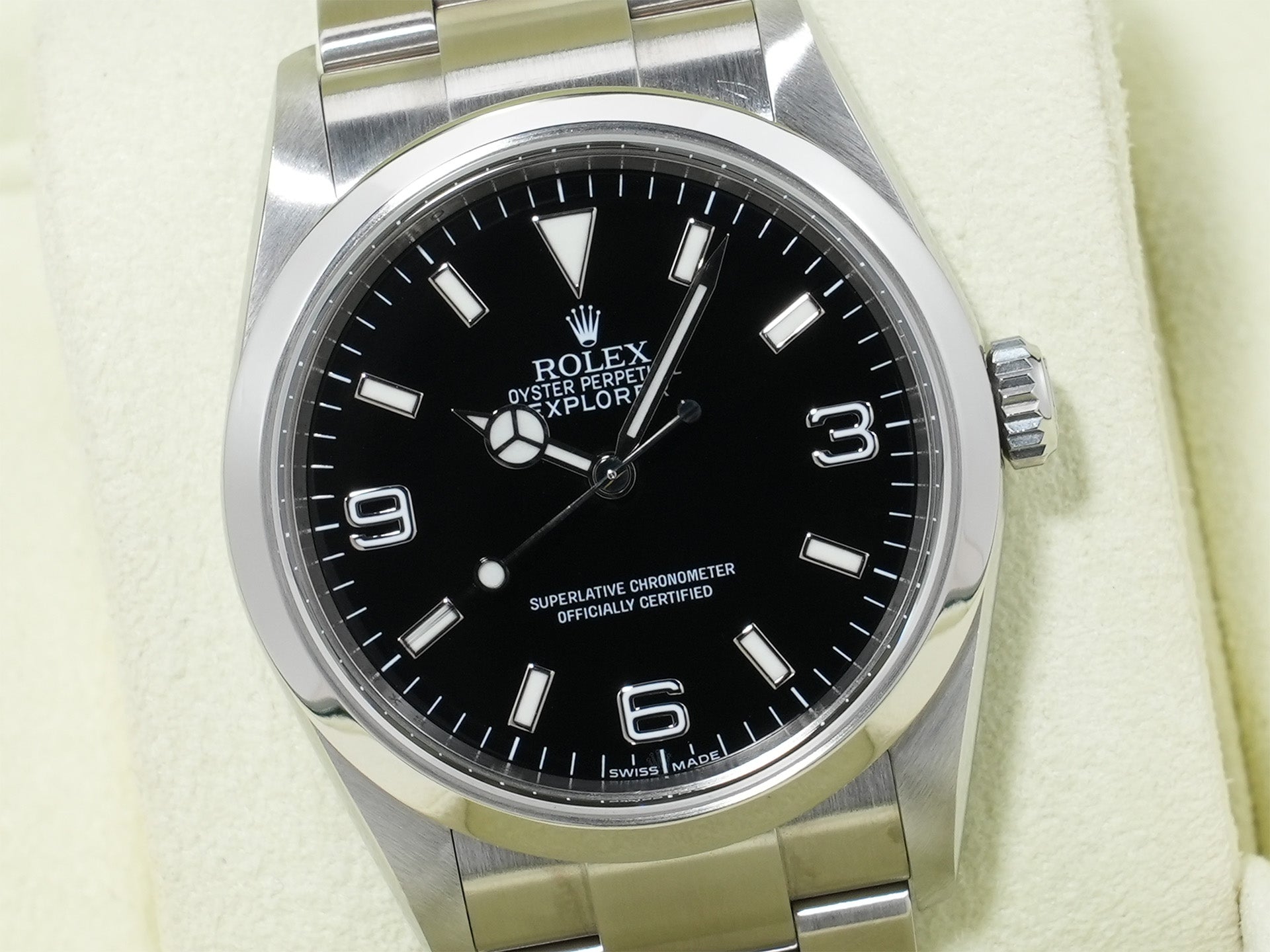 ロレックス エクスプローラーI Ref.114270 ステンレススチール ブラック文字盤 オイスターブレスレット 美品 gzqpka7d