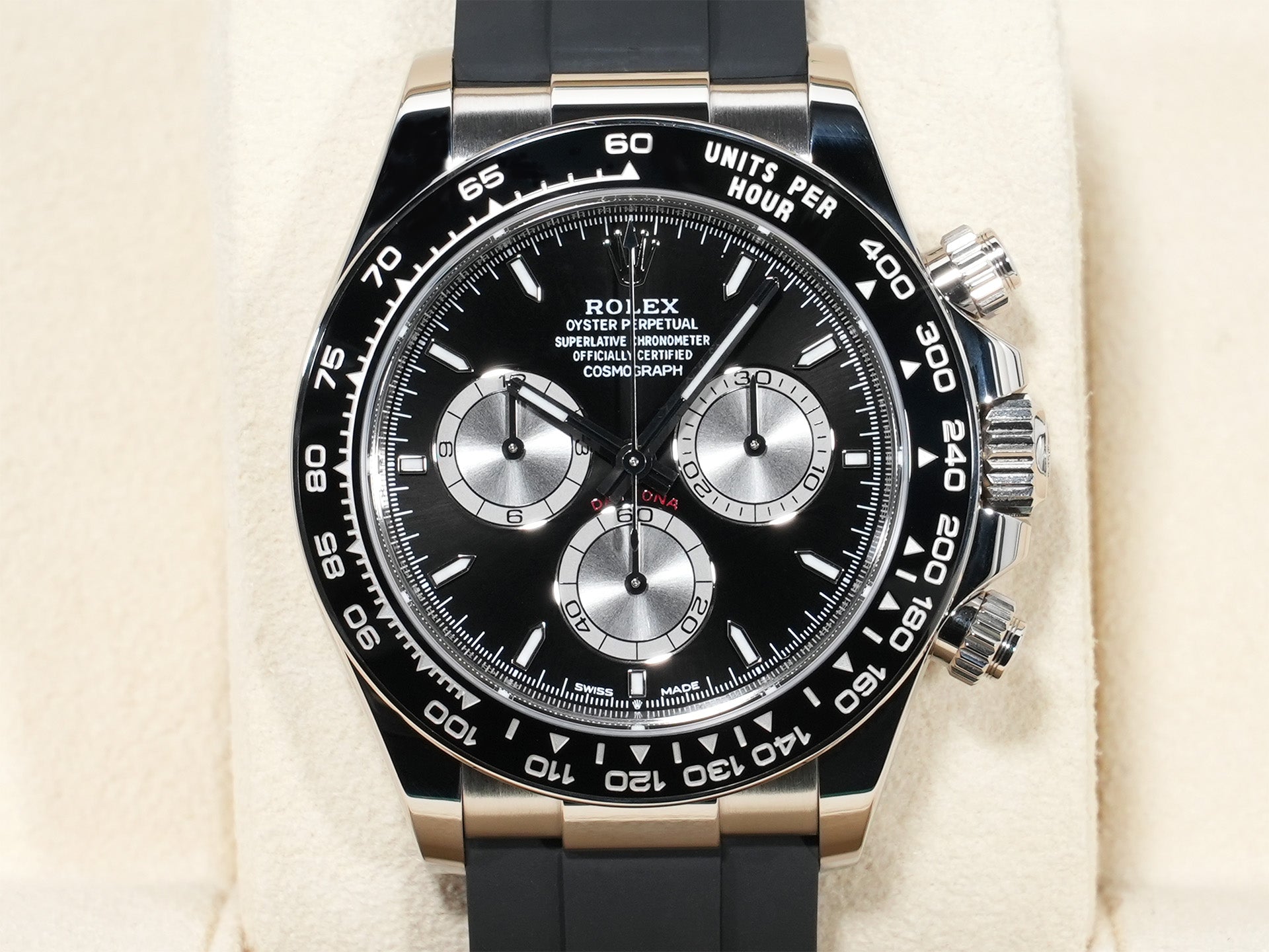 Rolex Daytona Ref. 126519LN White Gold Bright Black x Steel Dial, Excellent Condition dhtjma4k
