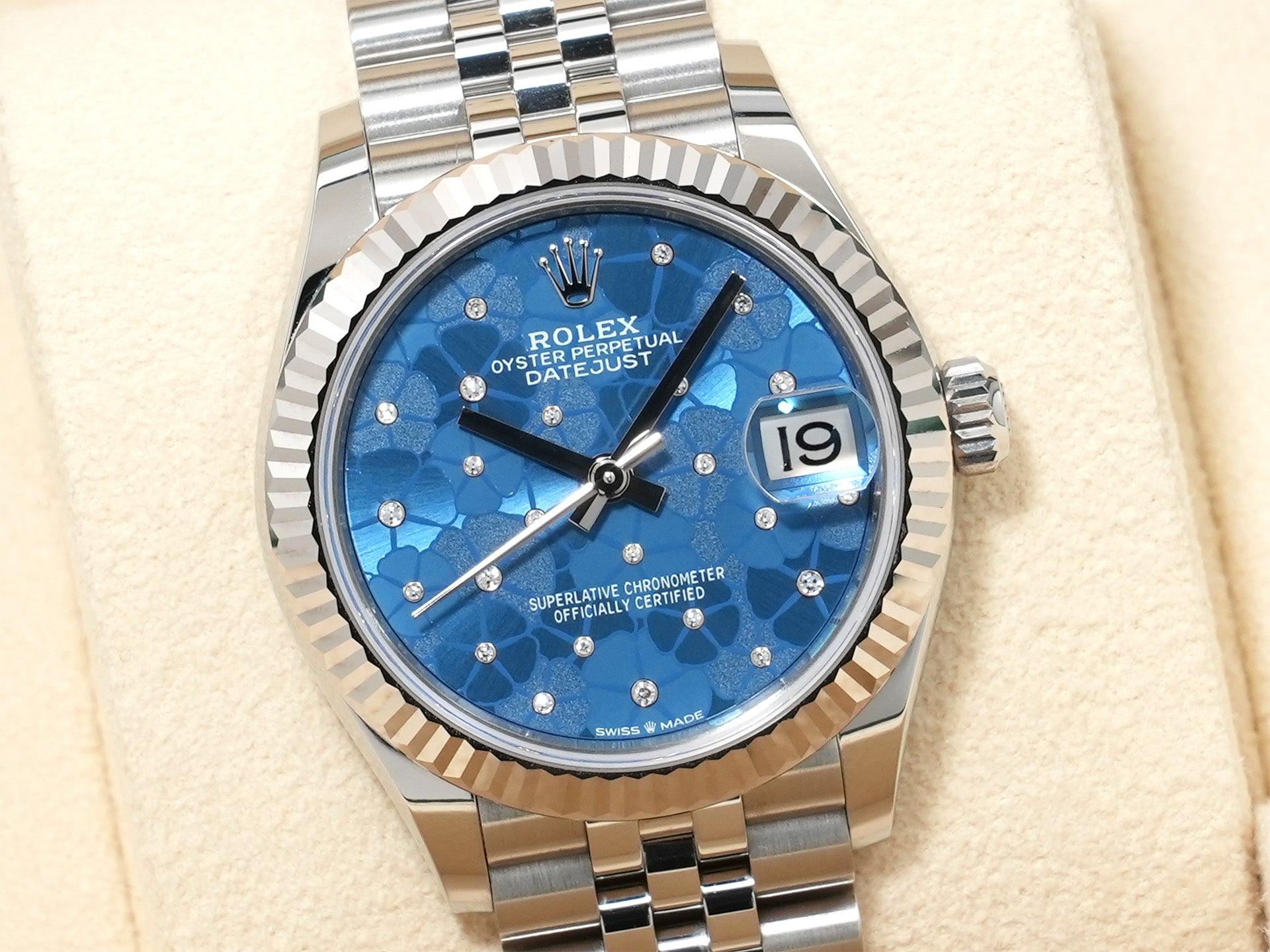 Rolex Datejust 31 Ref. 278274 Stainless Steel/White Gold Floral Motif Dial Jubilee Bracelet Pre-owned (Used) 39fugivd
