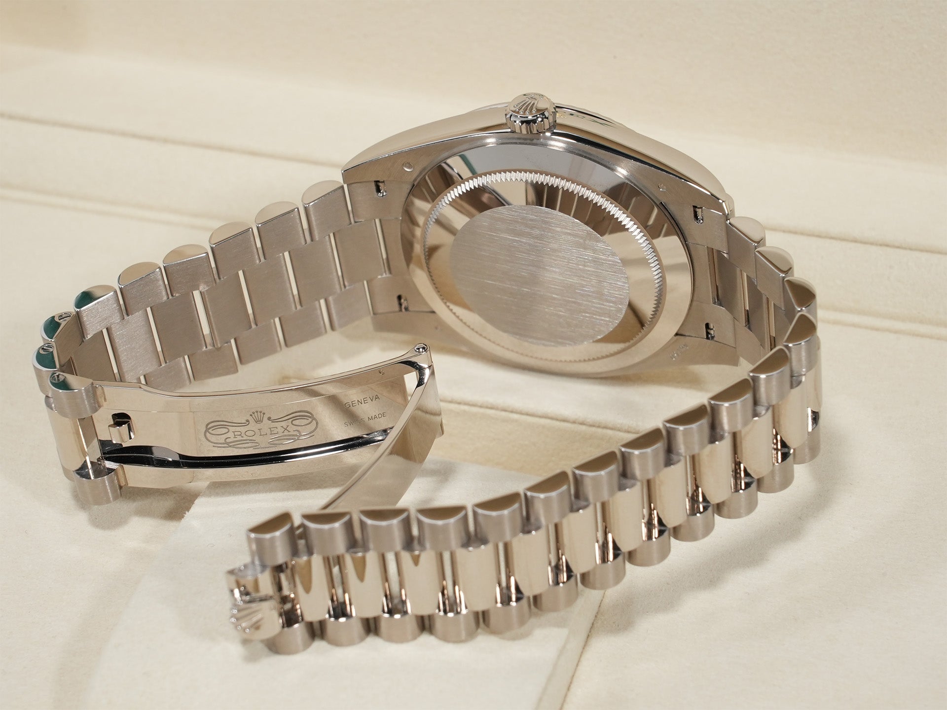 Rolex Day-Date 40 Ref. 228239A White Gold Silver x 10P Diamond Dial Pre-owned (Used)  zizkqen7