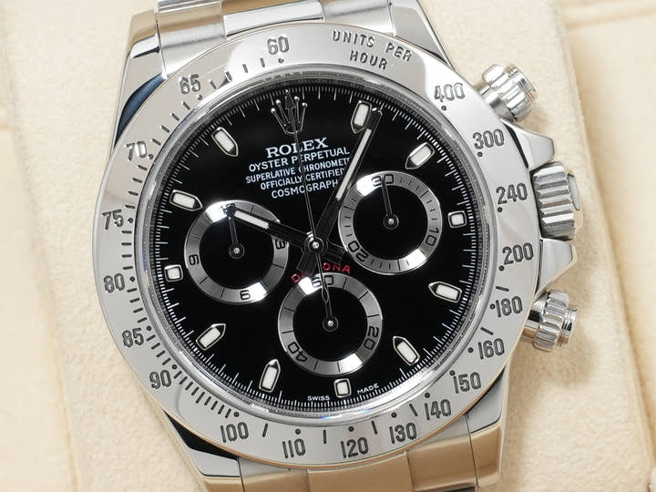 ロレックス デイトナ Ref.116520 ステンレススチール ブラック文字盤 中古 o3ueh24w