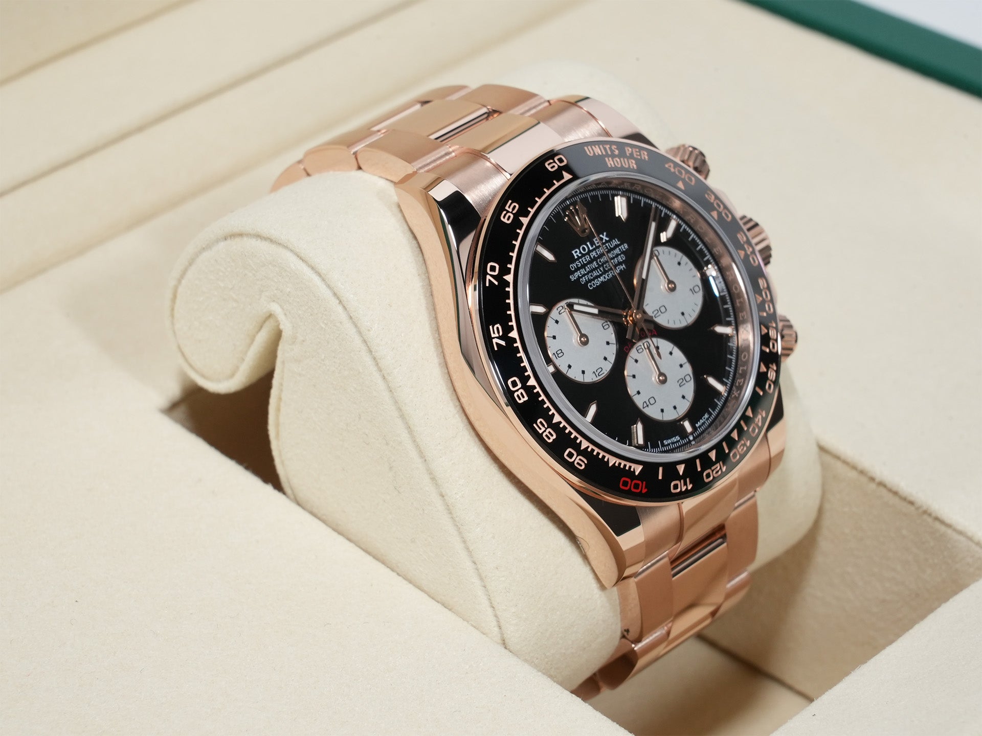 Rolex Daytona Ref. 126525LN Everose Gold, Bright Black Dial, Unused  5gf4qh7d