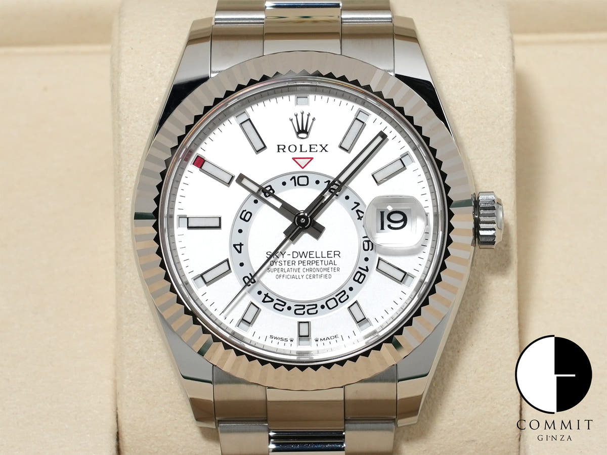 Rolex Sky-Dweller Ref. 336934 Stainless Steel/White Gold White Dial Oyster Bracelet Unused koad6ug5