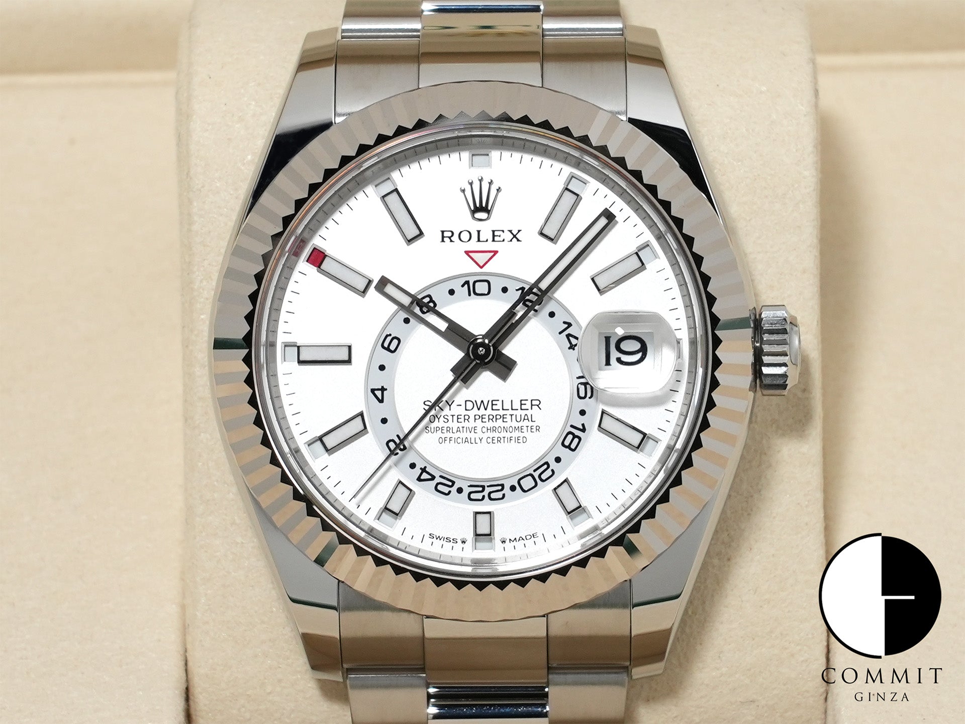 Rolex Sky-Dweller Ref. 336934 Stainless Steel/White Gold White Dial Oyster Bracelet Unused koad6ug5