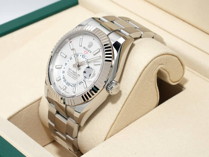 Rolex Sky-Dweller Ref. 336934 Stainless Steel/White Gold White Dial Oyster Bracelet Unused koad6ug5