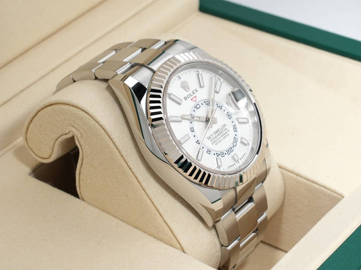 Rolex Sky-Dweller Ref. 336934 Stainless Steel/White Gold White Dial Oyster Bracelet Unused koad6ug5