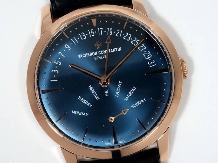 Vacheron Constantin Patrimony Retrograde Day/Date Ref. 4000U/000R-B516 Pink Gold Dark Blue Dial Pre-owned dzu3bcvk