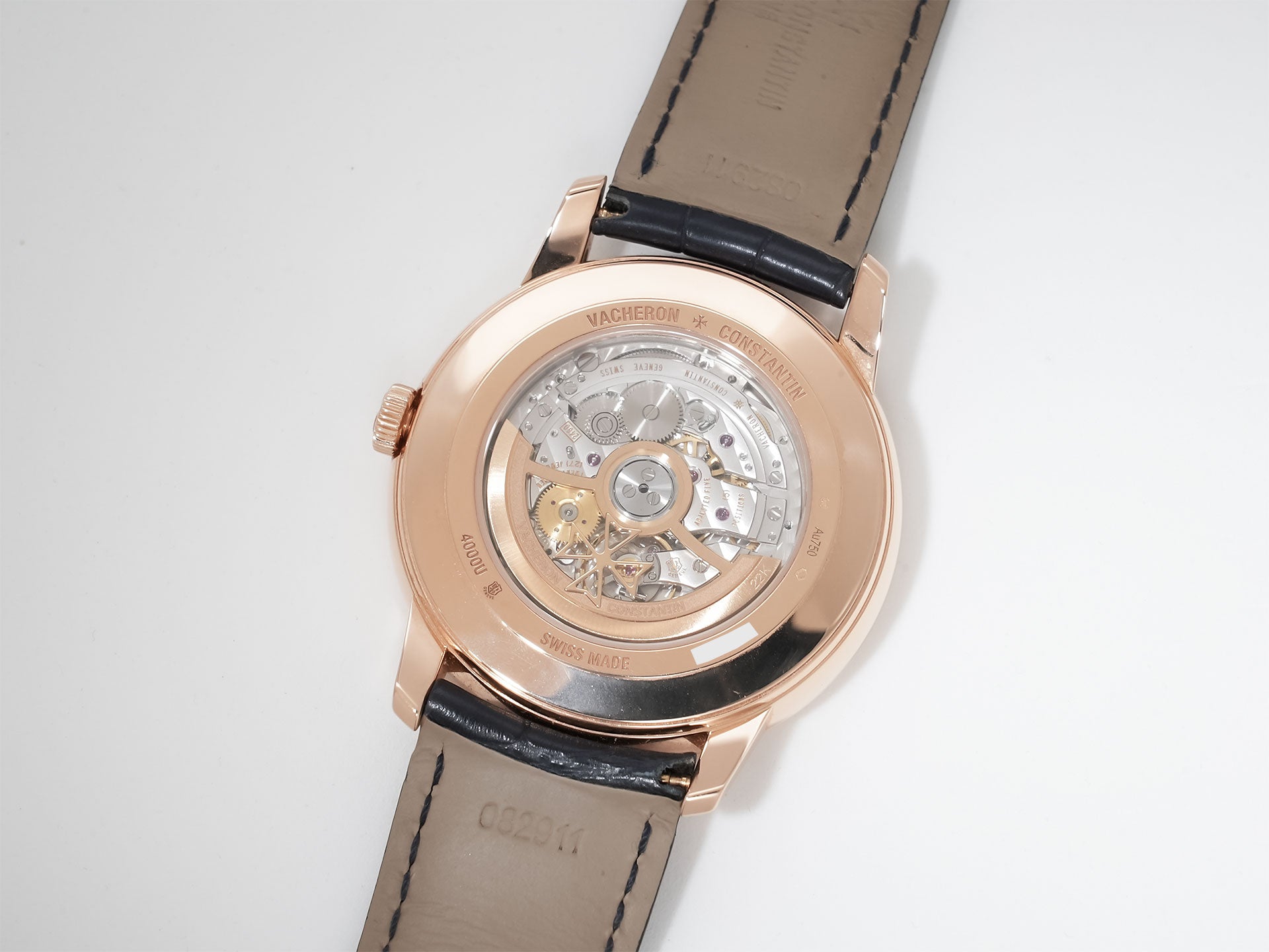 Vacheron Constantin Patrimony Retrograde Day/Date Ref. 4000U/000R-B516 Pink Gold Dark Blue Dial Pre-owned dzu3bcvk