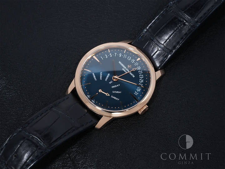 Vacheron Constantin Patrimony Retrograde Day/Date Ref. 4000U/000R-B516 Pink Gold Dark Blue Dial Pre-owned dzu3bcvk