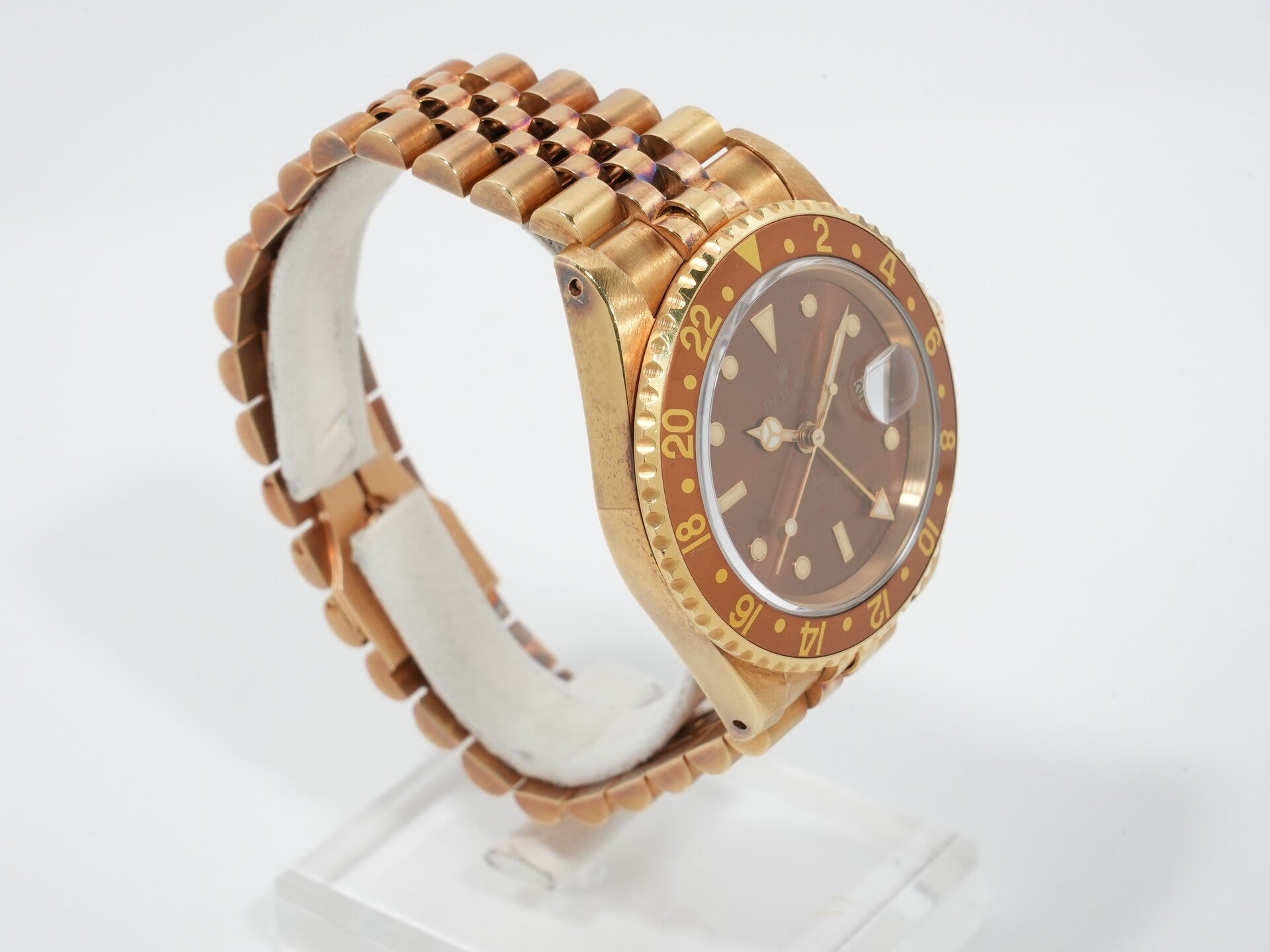 Rolex GMT-Master II Ref. 16718 Yellow Gold Brown Dial Jubilee Bracelet Pre-owned  2pwjg3sz