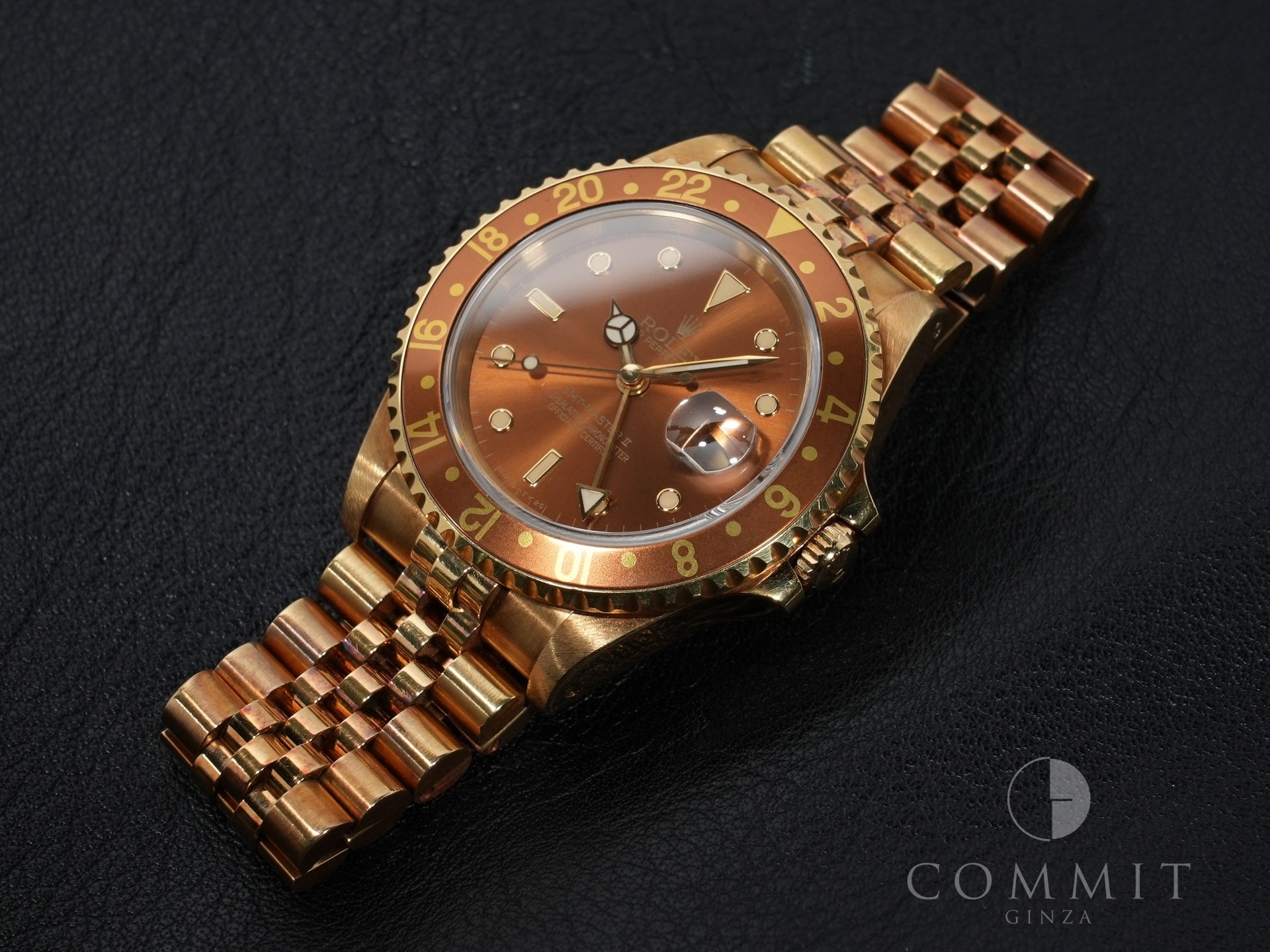 Rolex GMT-Master II Ref. 16718 Yellow Gold Brown Dial Jubilee Bracelet Pre-owned  2pwjg3sz