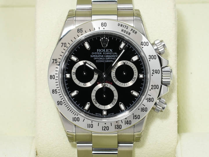 Rolex Daytona Ref. 116520 Stainless Steel Black Dial Unused vwob8bms