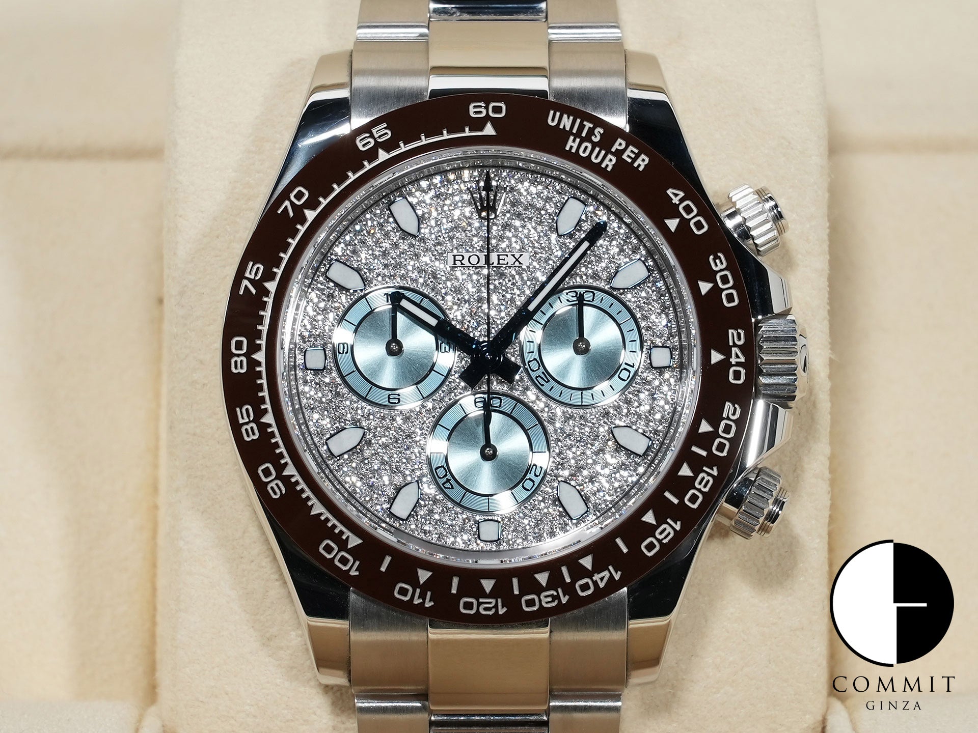Rolex Daytona Ref. 116506 Platinum Pave Diamond Dial, Pre-owned (Good Condition)  gg63o9id