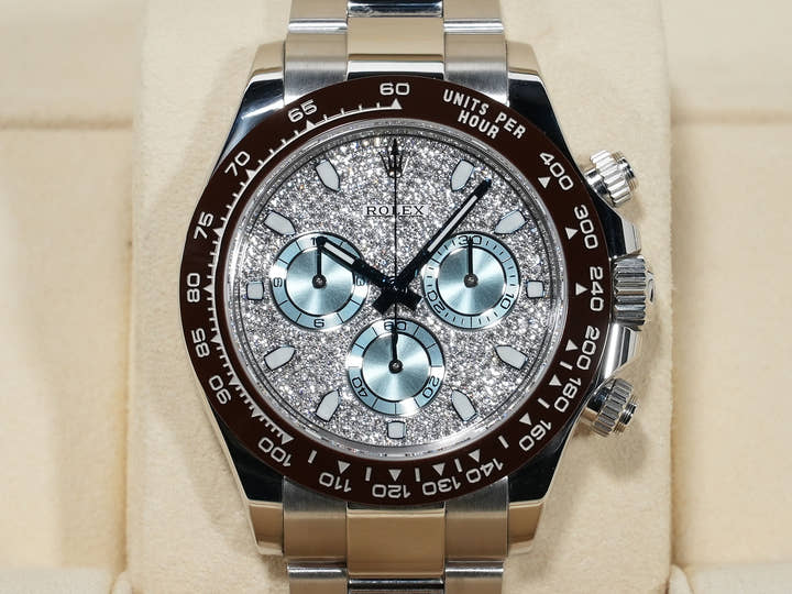 Rolex Daytona Ref. 116506 Platinum Pave Diamond Dial, Pre-owned (Good Condition)  gg63o9id