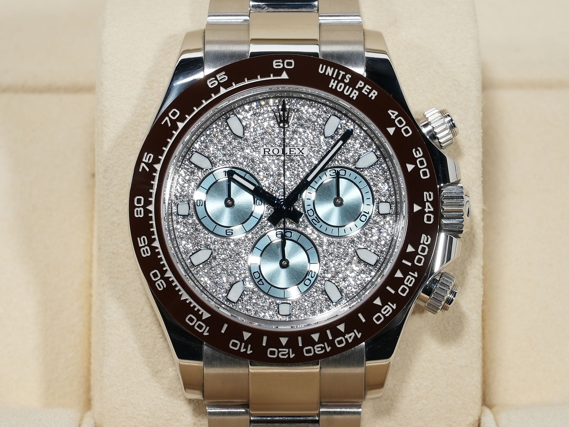 Rolex Daytona Ref. 116506 Platinum Pave Diamond Dial, Pre-owned (Good Condition)  gg63o9id