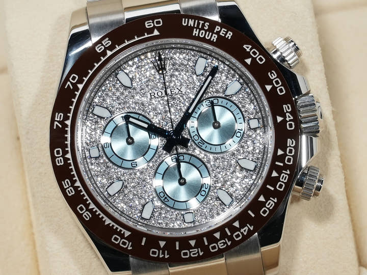 Rolex Daytona Ref. 116506 Platinum Pave Diamond Dial, Pre-owned (Good Condition)  gg63o9id