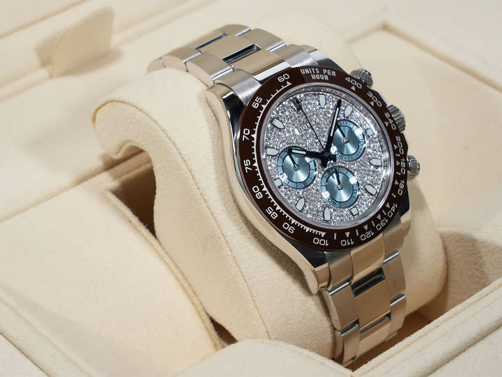 Rolex Daytona Ref. 116506 Platinum Pave Diamond Dial, Pre-owned (Good Condition)  gg63o9id