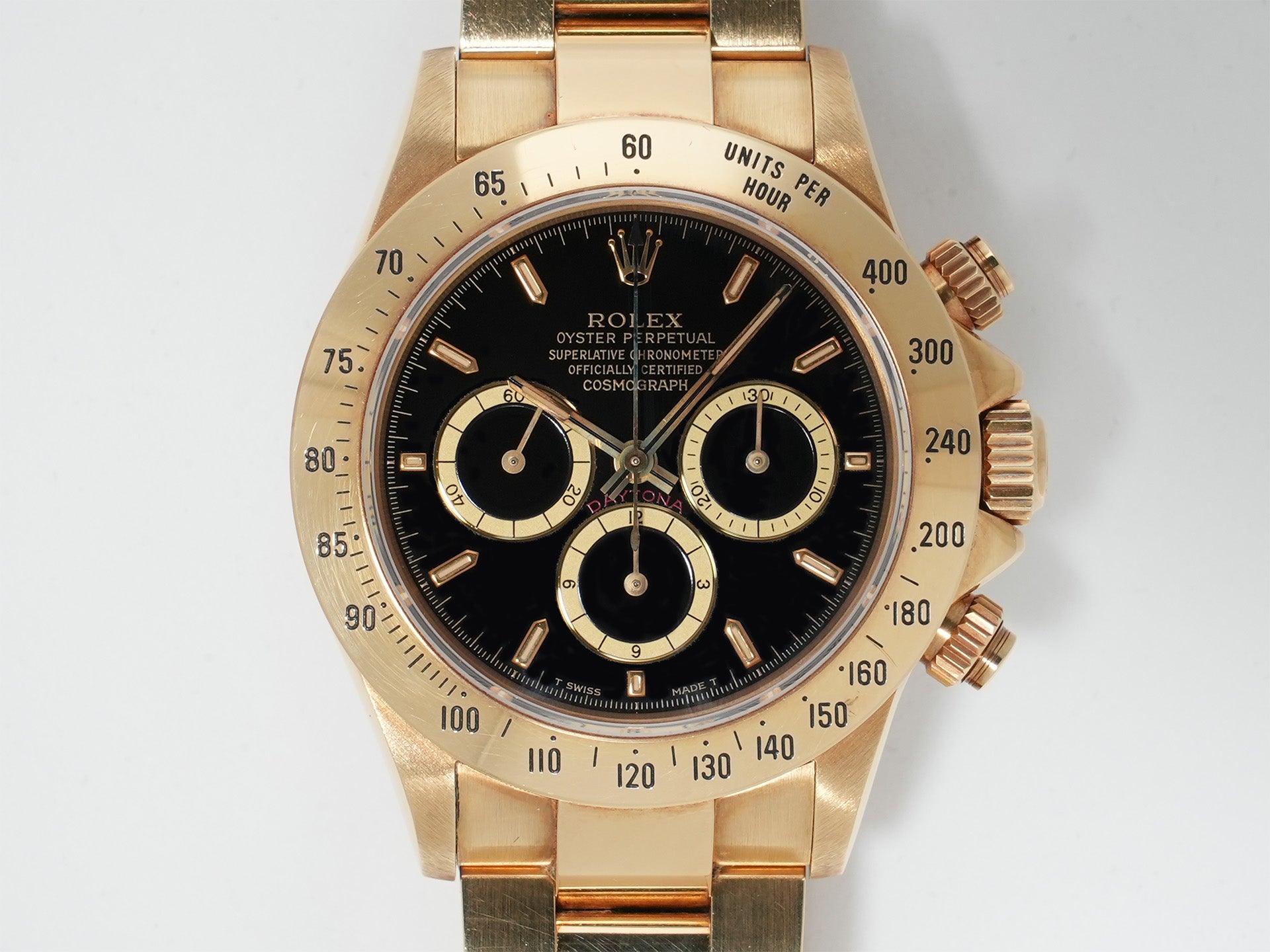 ロレックス デイトナ エルプリメロ Ref.16528 イエローゴールド ブラック文字盤 中古 bh2fmi93