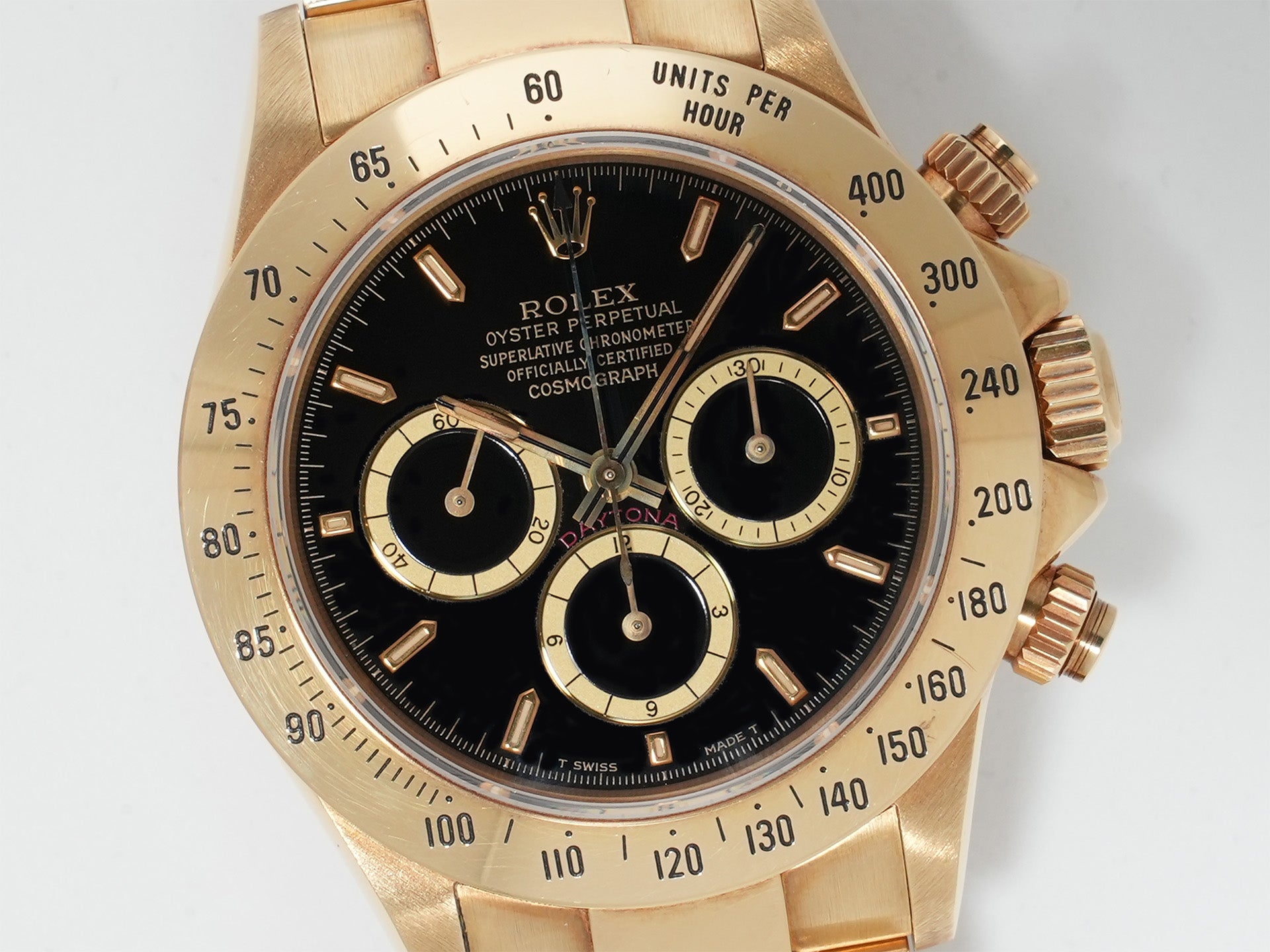 ロレックス デイトナ エルプリメロ Ref.16528 イエローゴールド ブラック文字盤 中古 bh2fmi93