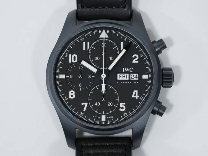IWC パイロットウォッチ クロノグラフ トリビュート トゥ 3705 Ref.IW387905 セラタニウム ブラック文字盤 未使用 vdwc77cy