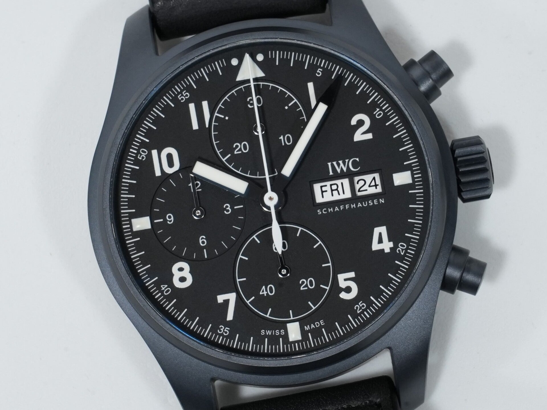 IWC パイロットウォッチ クロノグラフ トリビュート トゥ 3705 Ref.IW387905 セラタニウム ブラック文字盤 未使用 vdwc77cy