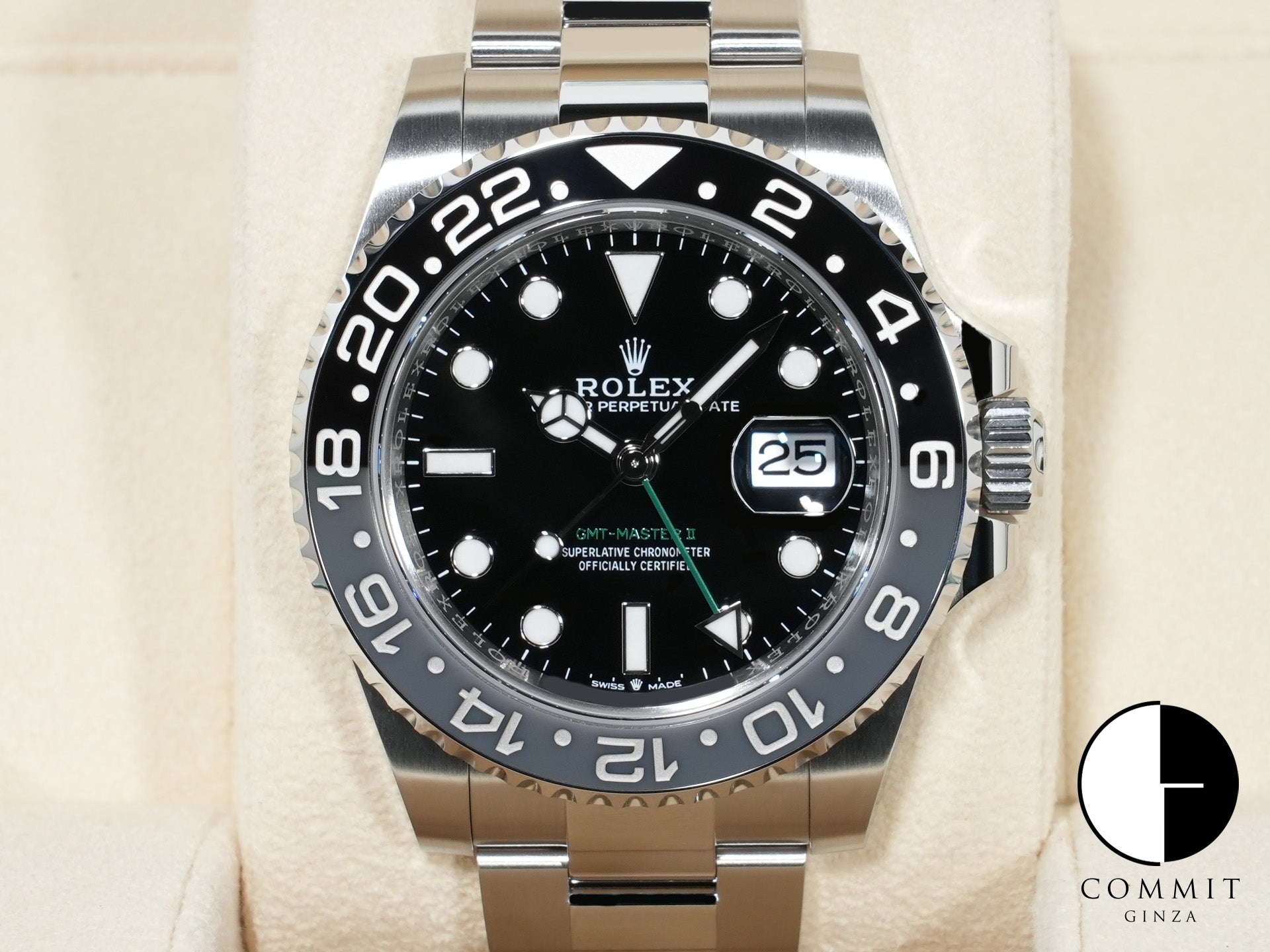 Rolex GMT-Master II Ref. 126710GRNR Stainless Steel Black Dial Oyster Bracelet Unused w66fthpa