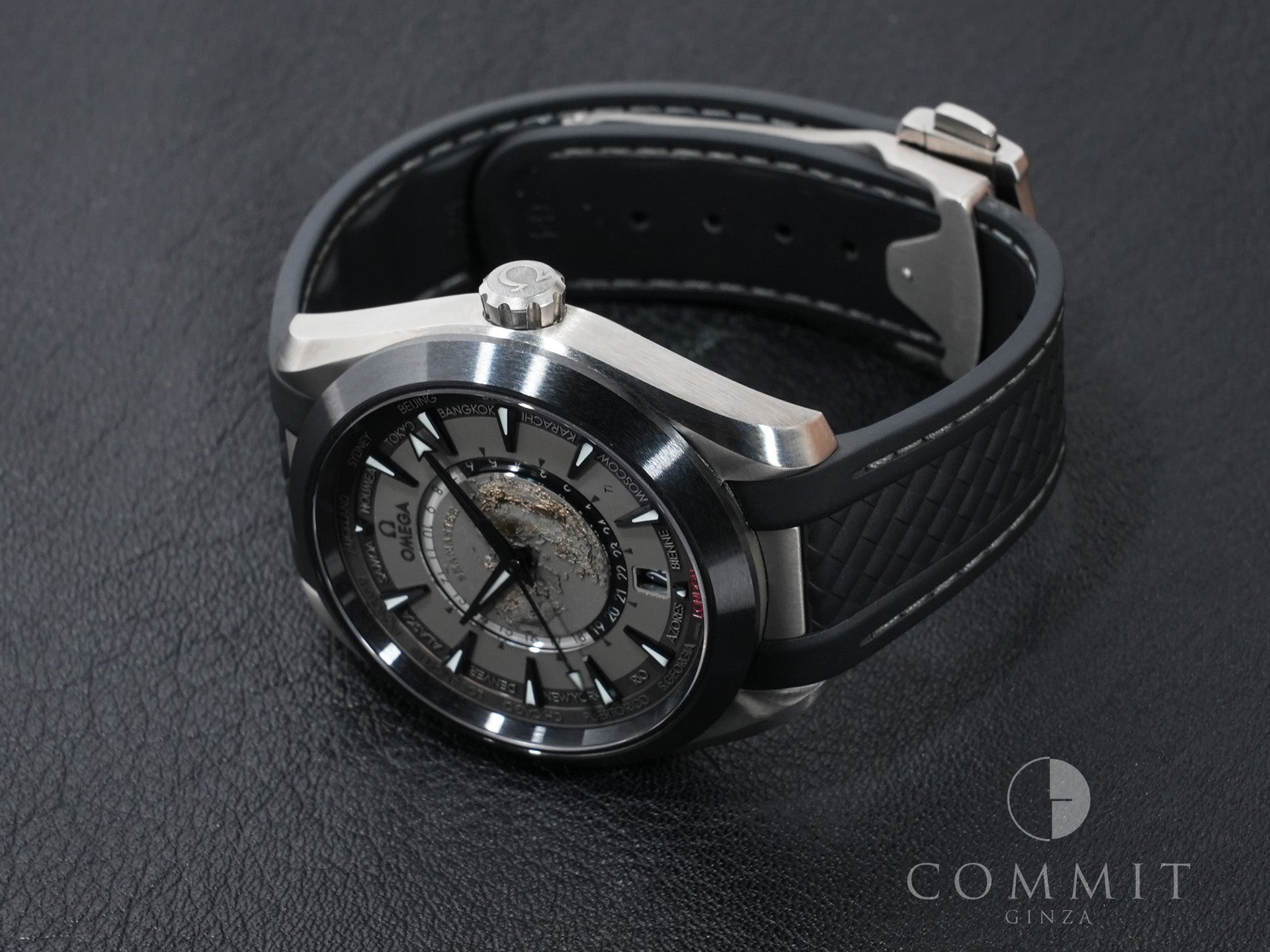 オメガ シーマスター アクアテラ 150M GMT ワールドタイマー Ref.220.92.43.22.99.001 チタン グレー文字盤 中古 neekoixq