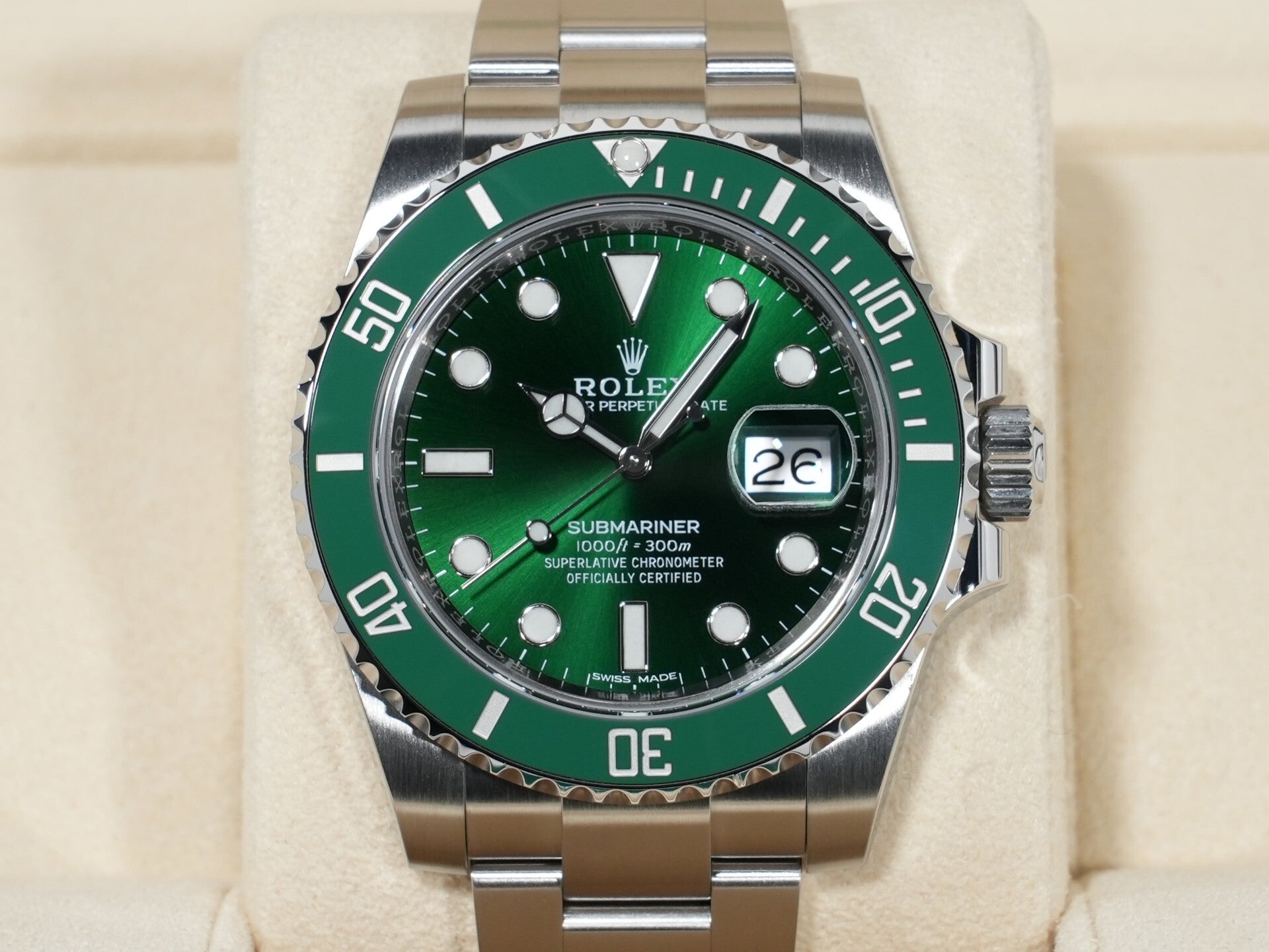 ロレックス サブマリーナー デイト Ref.116610LV ステンレススチール グリーン文字盤 美品 8cr2ghfs