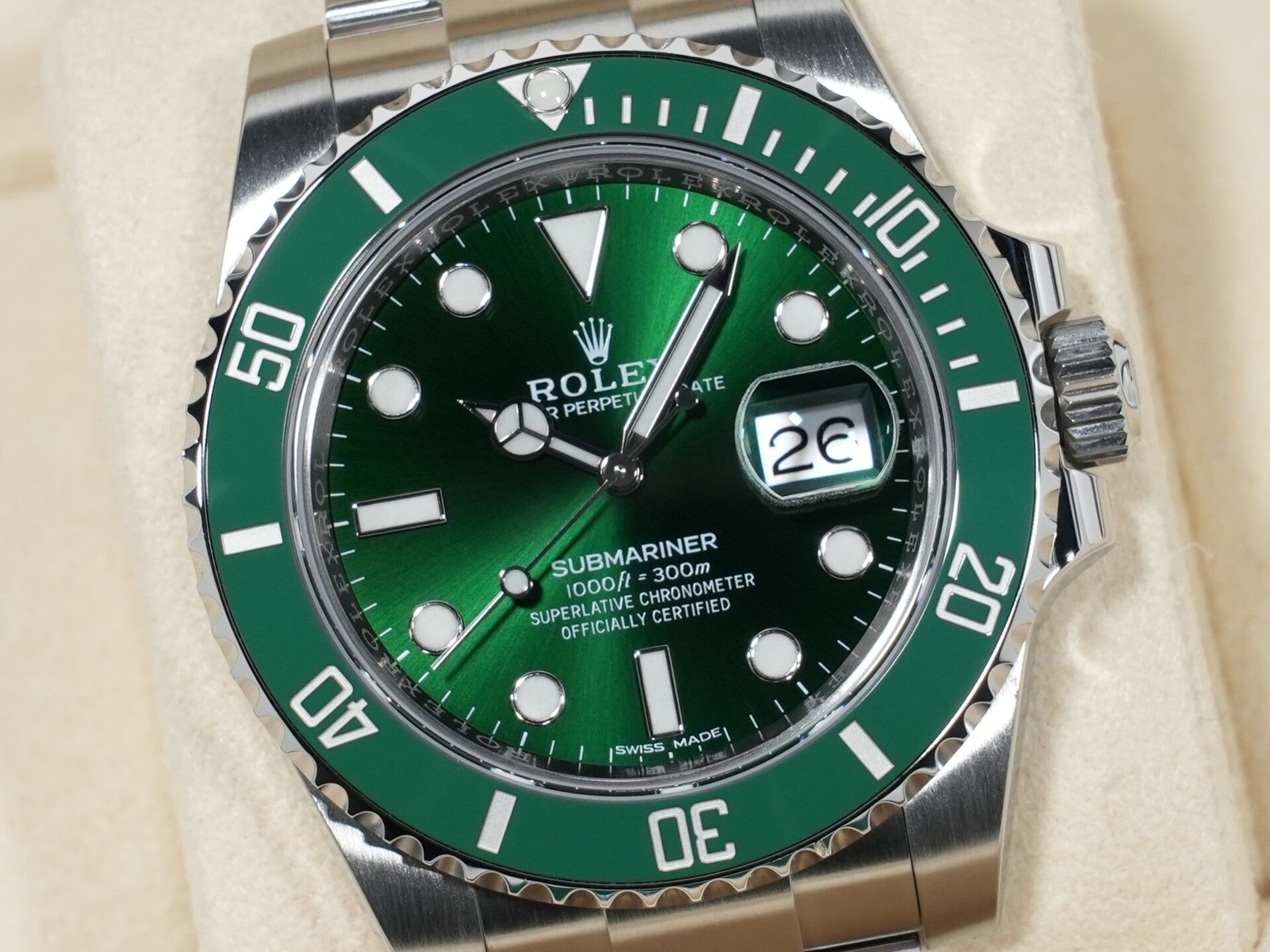 ロレックス サブマリーナー デイト Ref.116610LV ステンレススチール グリーン文字盤 美品 8cr2ghfs