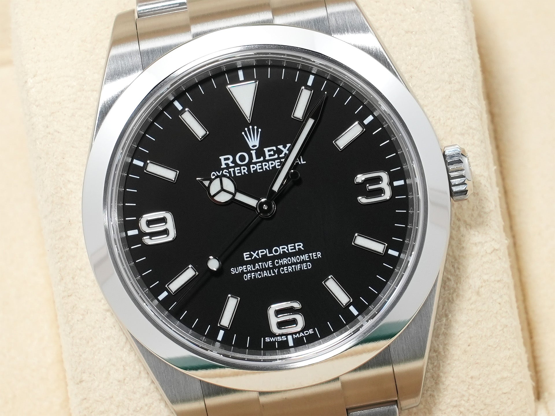 ロレックス エクスプローラーI Ref.214270 ステンレススチール ブラック文字盤 オイスターブレスレット 美品 5waxcdkd