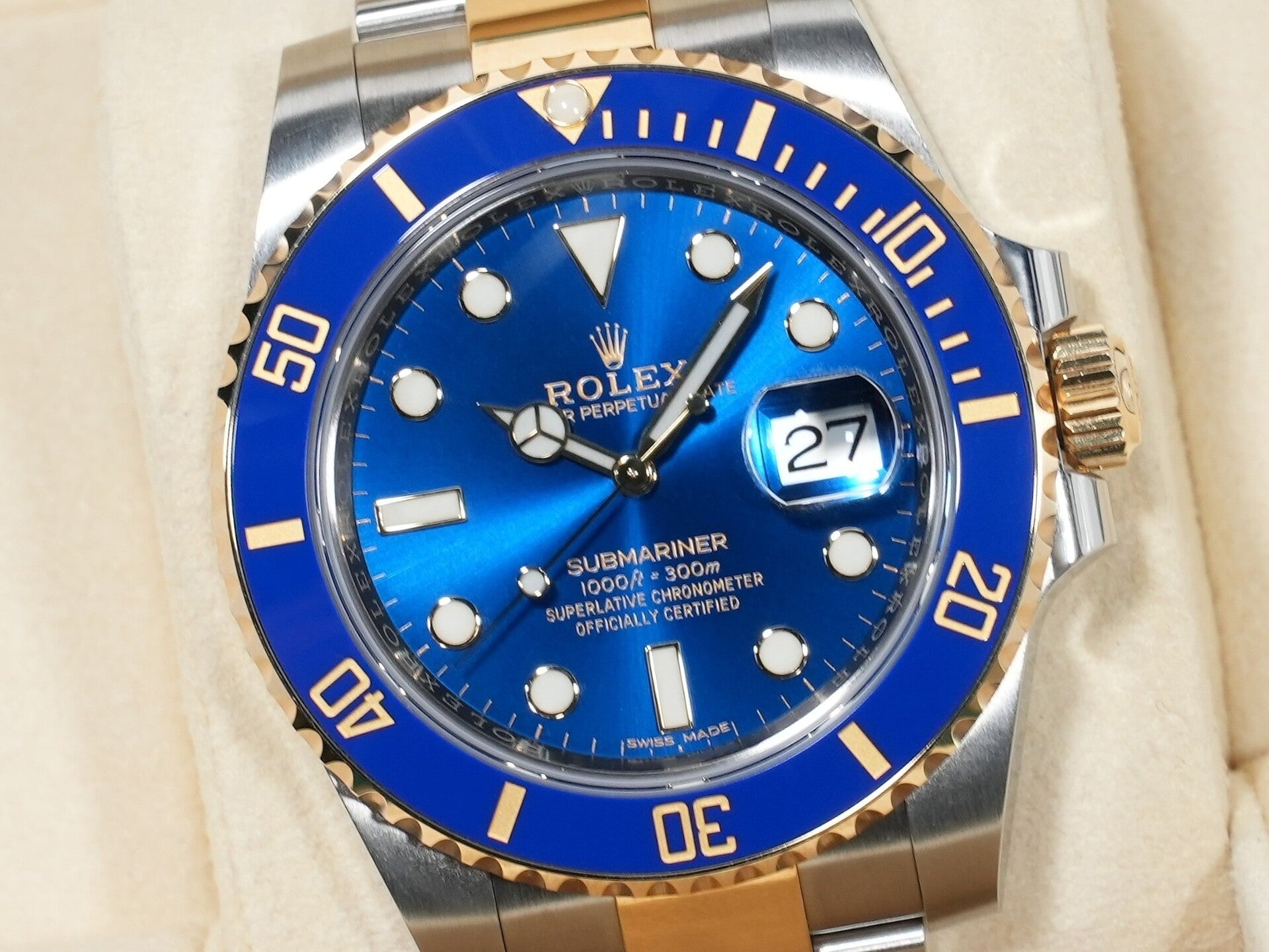 ロレックス サブマリーナー デイト Ref.116613LB ステンレススチール/イエローゴールド ブルー文字盤 美品 rg9mie2e