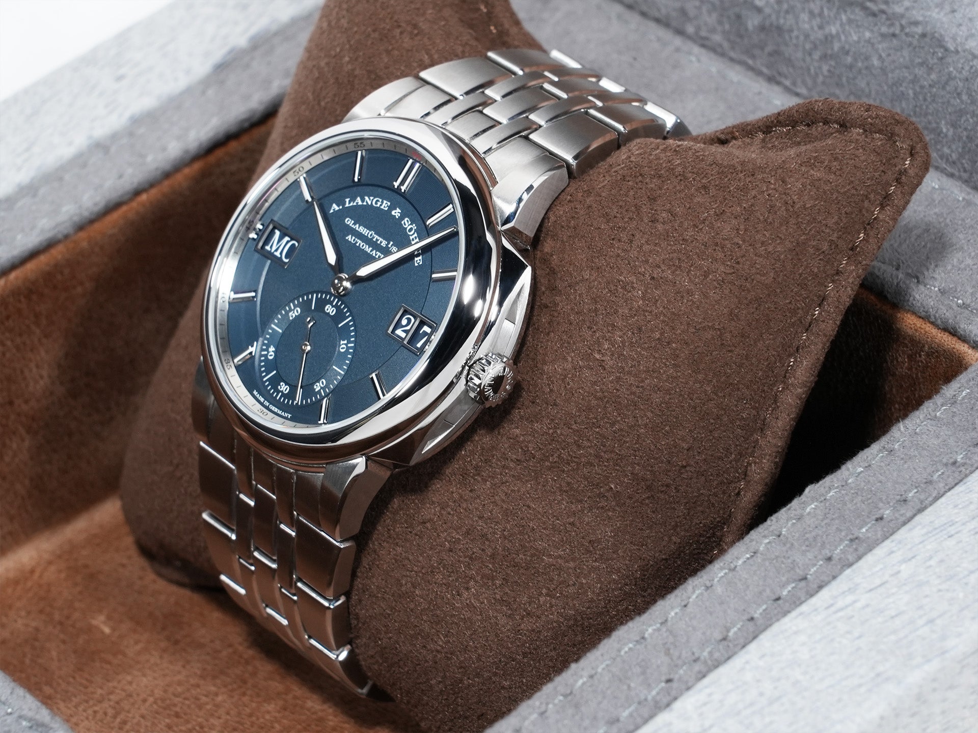 A.ランゲ＆ゾーネ オデュッセウス Ref.363.179 ステンレススチール ダークブルー文字盤 美中古 sz62qbc7