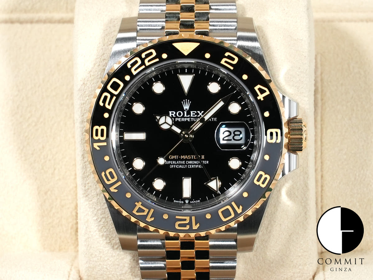 Rolex GMT-Master II Ref. 126713GRNR Stainless Steel/Yellow Gold Black Dial Jubilee Bracelet Unused nq6fesva