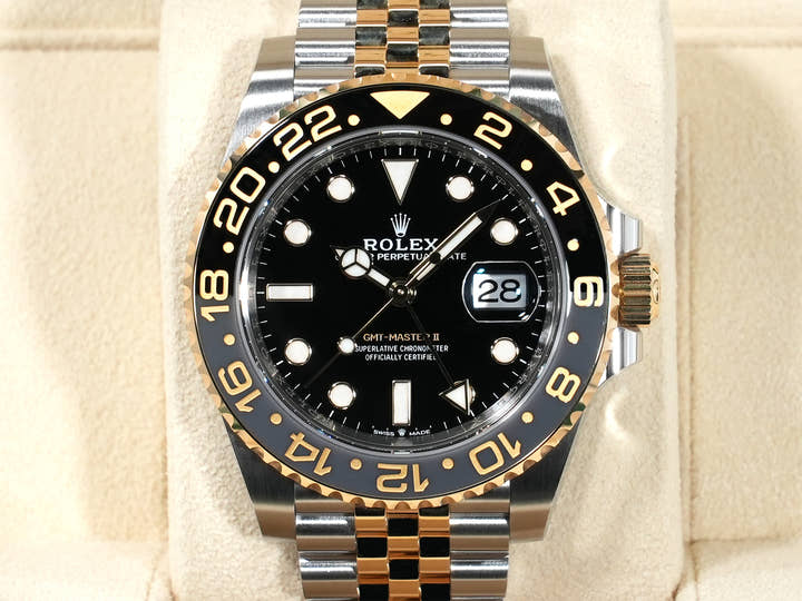 Rolex GMT-Master II Ref. 126713GRNR Stainless Steel/Yellow Gold Black Dial Jubilee Bracelet Unused nq6fesva