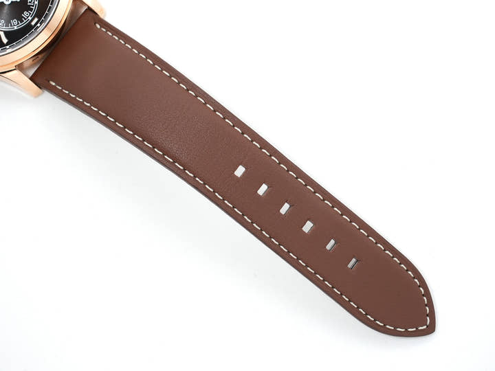 Patek Philippe Calatrava Pilot Travel Time Ref. 5524R-001 Rose Gold Brown Sunburst Dial, Unused.